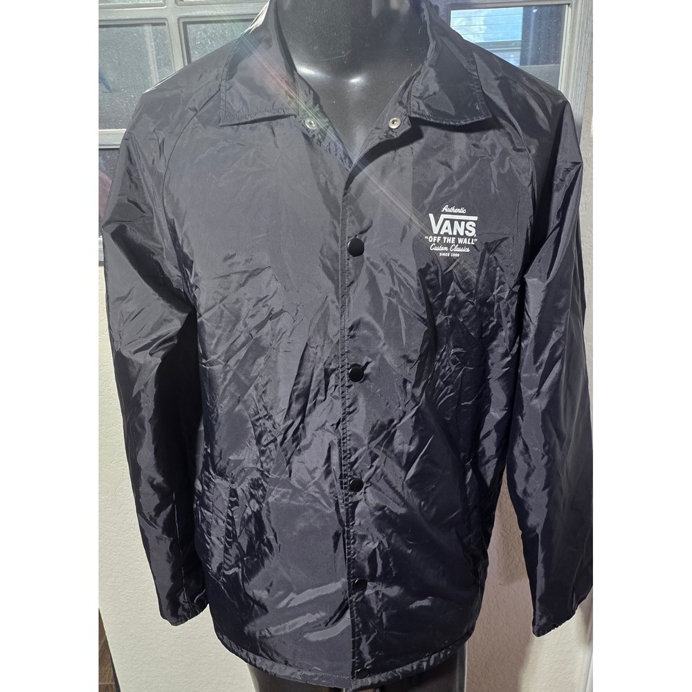 Vans Torrey Coaches Jacket Mens Large Black Off The Wall Windbreaker VN0002MU